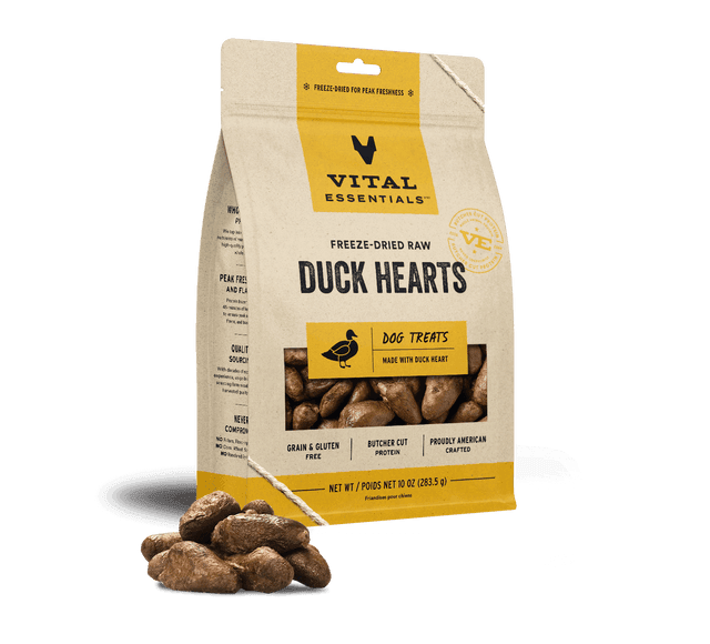 Freeze-Dried Duck Hearts Dog Treats